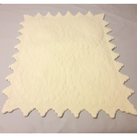 Vintage Matelasse Spring Green Tie Back Pillow Shams X2 - Picture 8 of 8